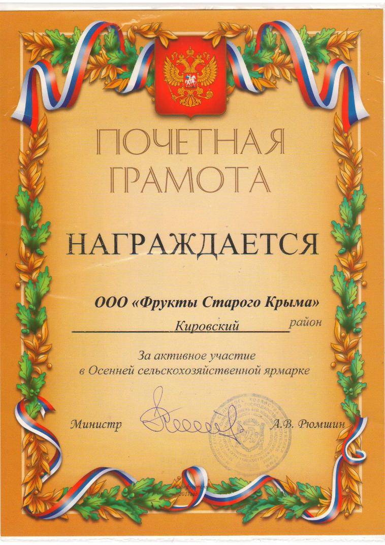 Нам вручена почетная грамота! Нам вручена почетная грамота!