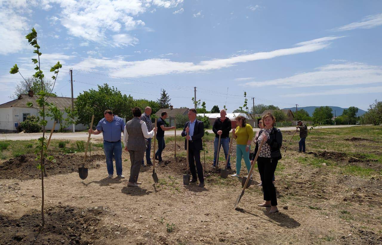 Высадка клёнов в Сквере Памяти в честь 75-летия Великой Победы Высадка клёнов в Сквере Памяти в честь 75-летия Великой Победы