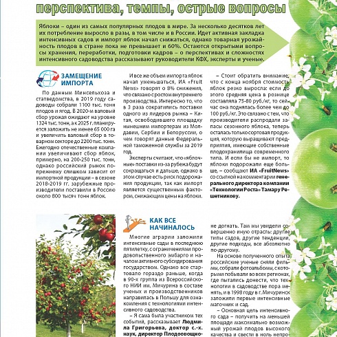 Интенсивное садоводство в России: перспектива, темпы, острые вопросы